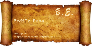 Bráz Emma névjegykártya